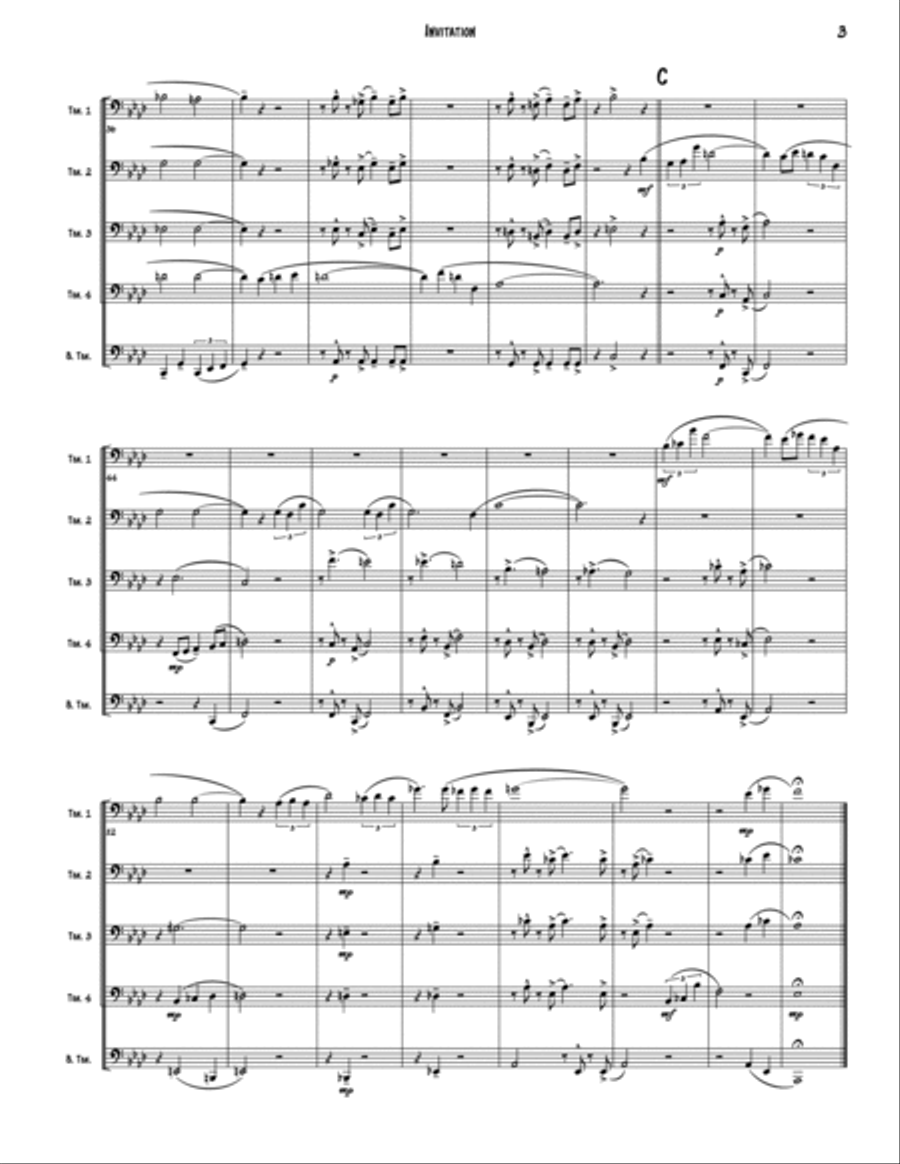 Invitation Brass Quintet scores gallery preview page 3