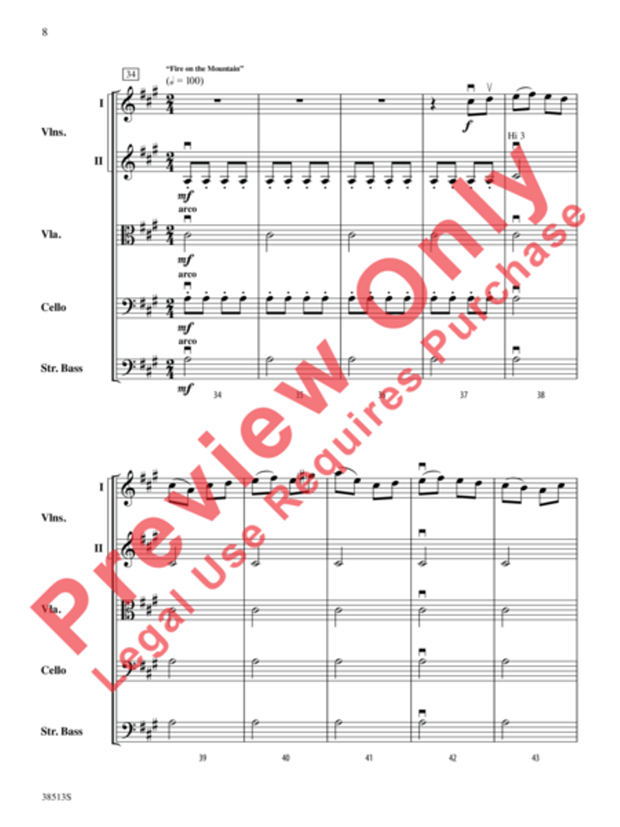 American Fiddle Triptych String Orchestra scores gallery preview page 9
