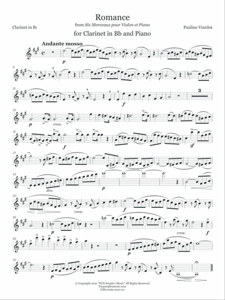 Solos for the Advancing Clarinetist, Volume 1 (French Masterworks Collection) Clarinet Solo scores gallery preview page 3
