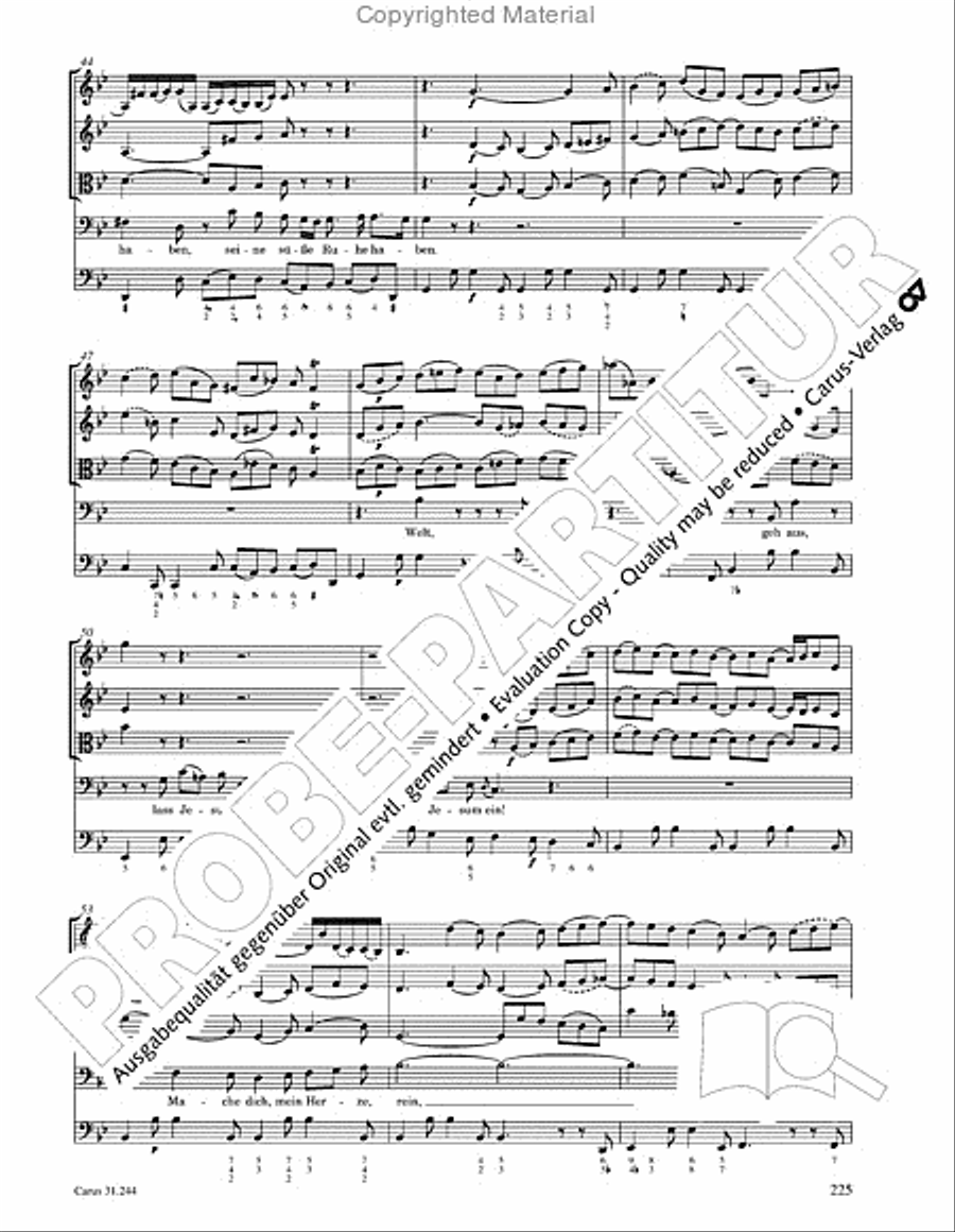St. Matthew Passion (Matthaus-Passion) 4-Part scores gallery preview page 227