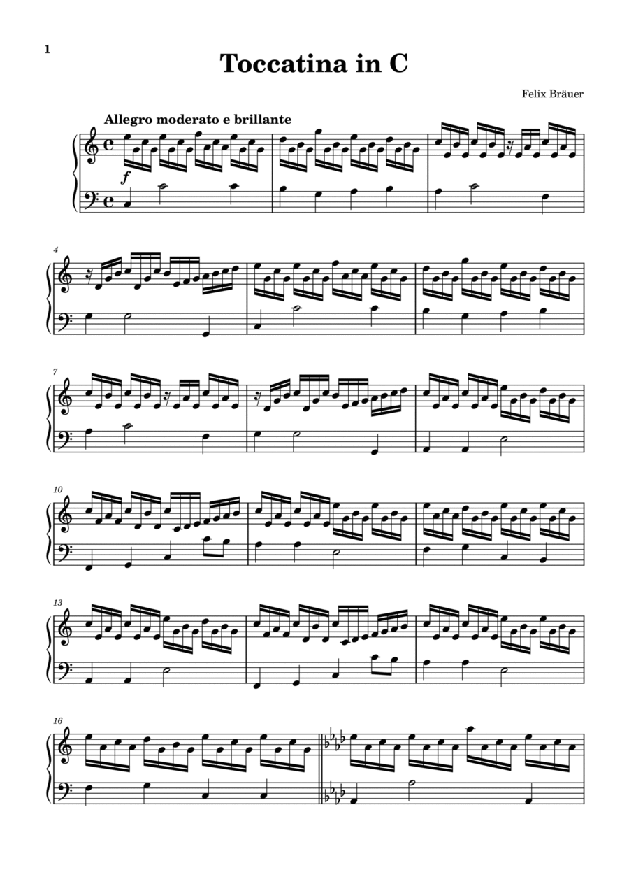 Toccatina in C Organ Solo scores gallery preview page 1