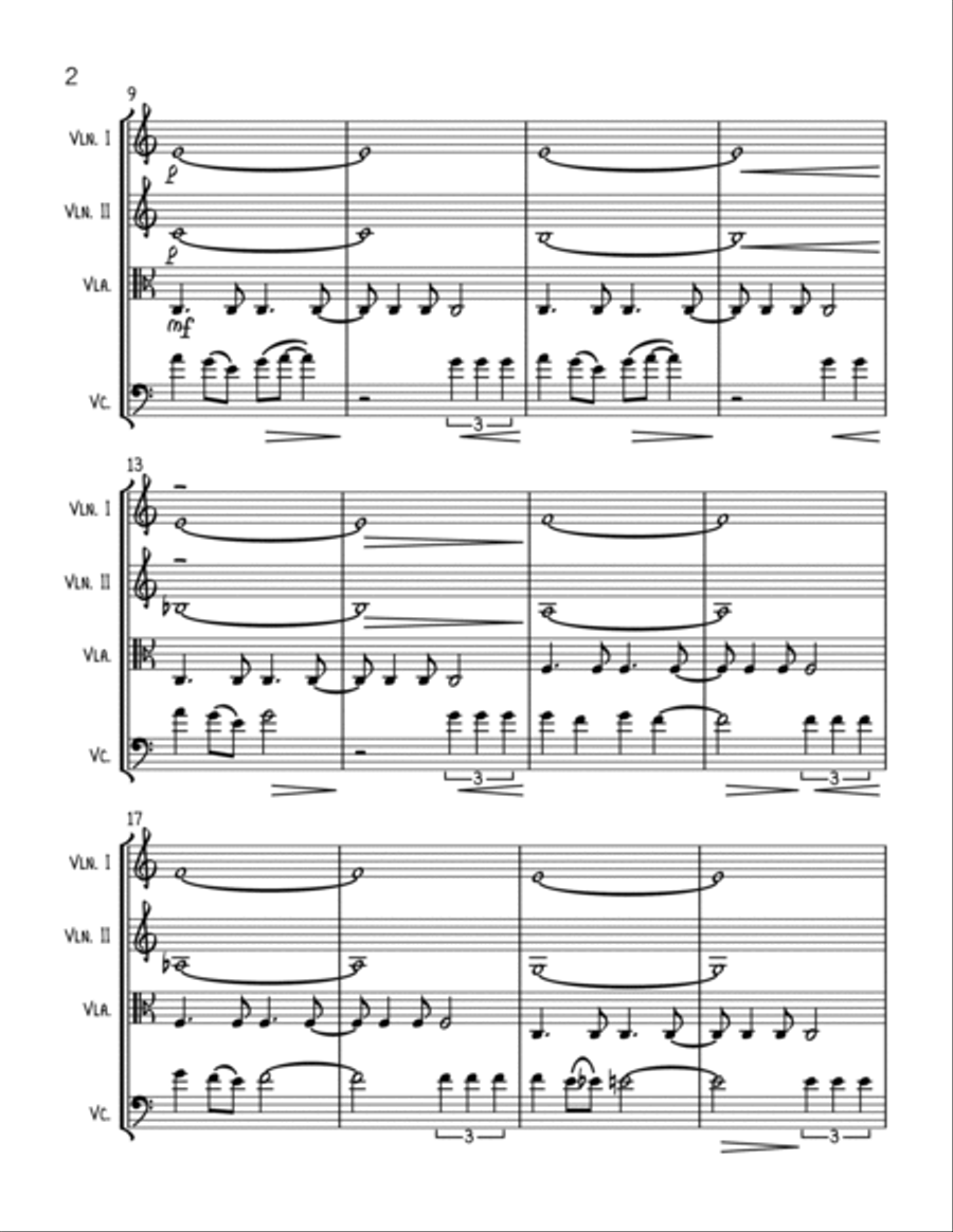 Can't Take My Eyes Off Of You String Quartet scores gallery preview page 2