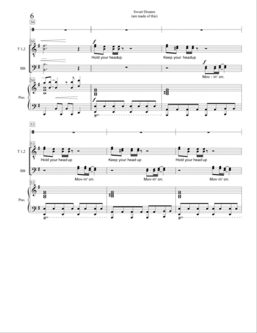 Sweet Dreams (are Made Of This) Sweet Dreams (are Made Of This) TTBB scores gallery preview page 6