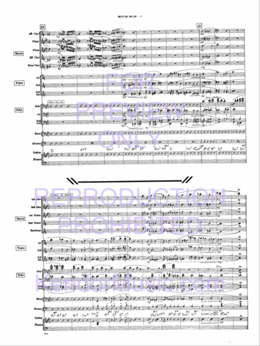 American Ballad American Ballad Jazz Ensemble scores gallery preview page 8