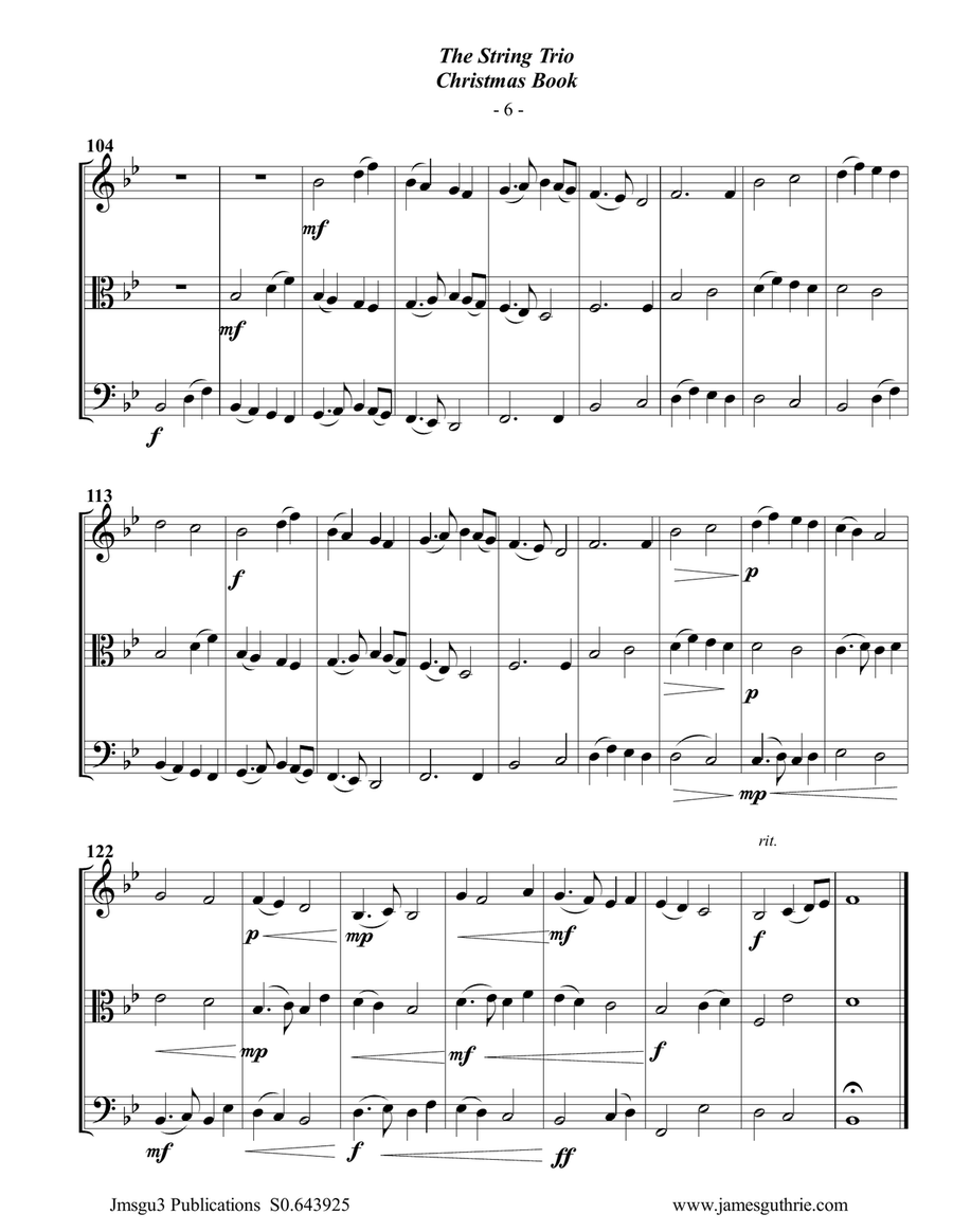 The String Trio Christmas Book String Trio scores gallery preview page 6