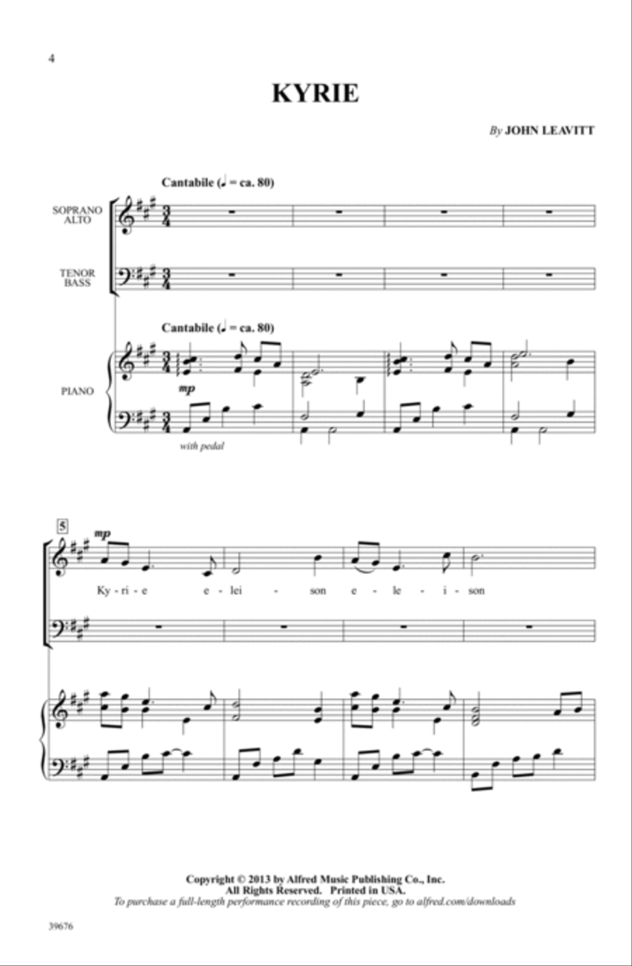 Missa Festiva Missa Festiva 4-Part scores gallery preview page 2