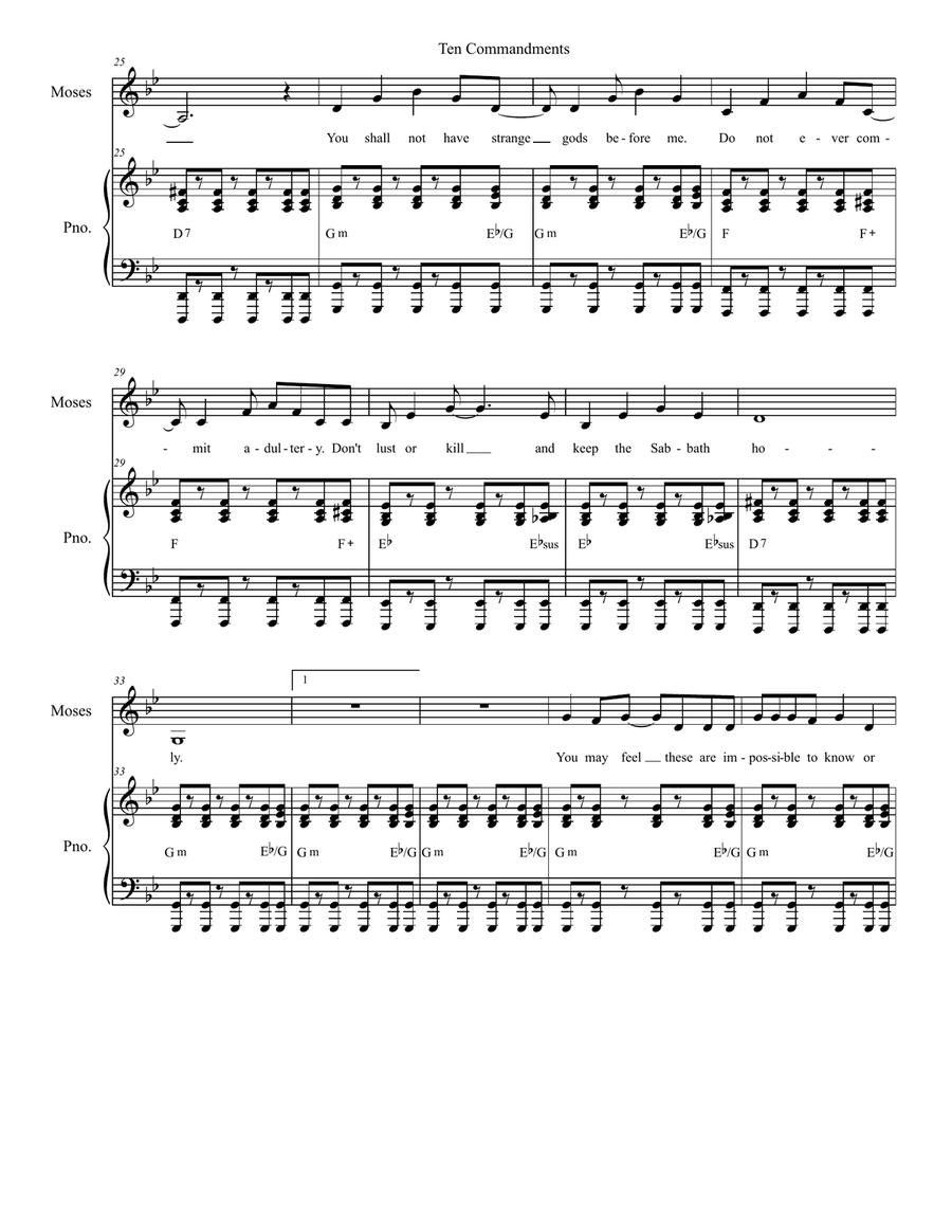 The Ten Commandments The Ten Commandments Piano, Vocal scores gallery preview page 3
