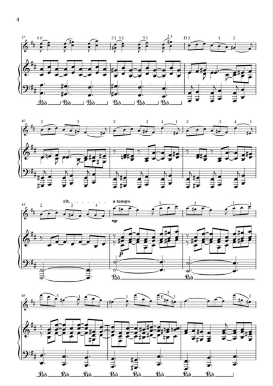 Franck Prelude, Fugue and Variation for violin and piano Violin Solo scores gallery preview page 4
