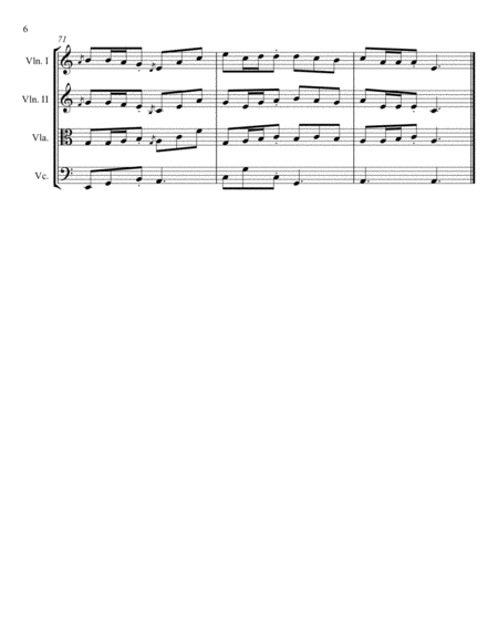 SLOW JIG DE LA PLUIE - La Suite Fléchée String Quartet - Digital Sheet Music