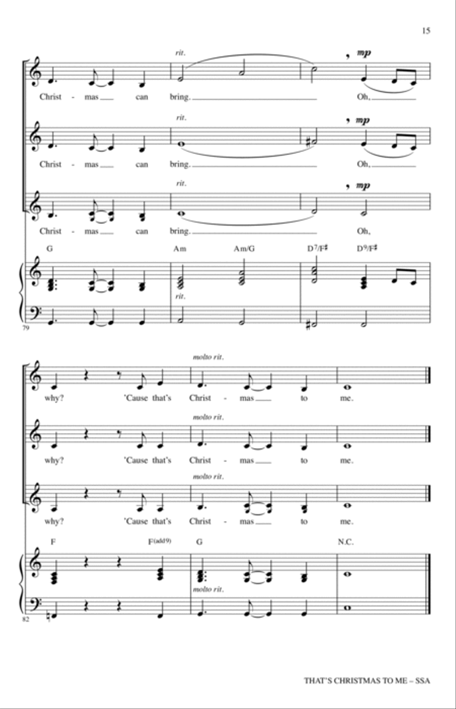 That's Christmas To Me (arr. Audrey Snyder) SSA scores gallery preview page 13