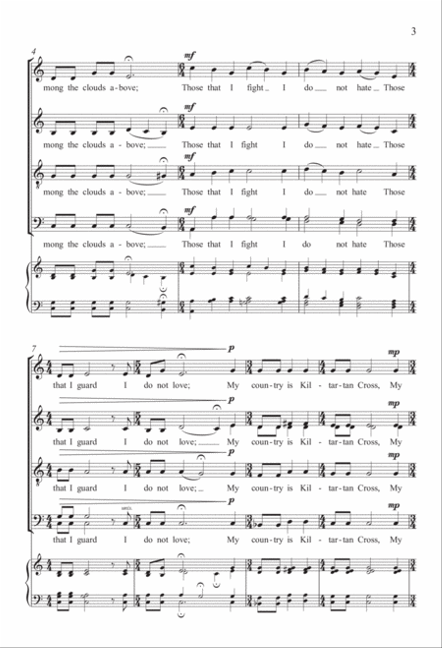 Pieces Written in a Time of War Divisi scores gallery preview page 2