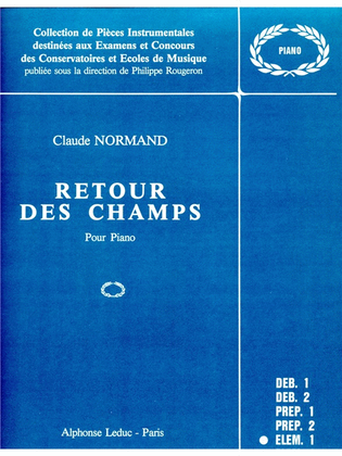 Book cover for Retour Des Champs (piano Solo)