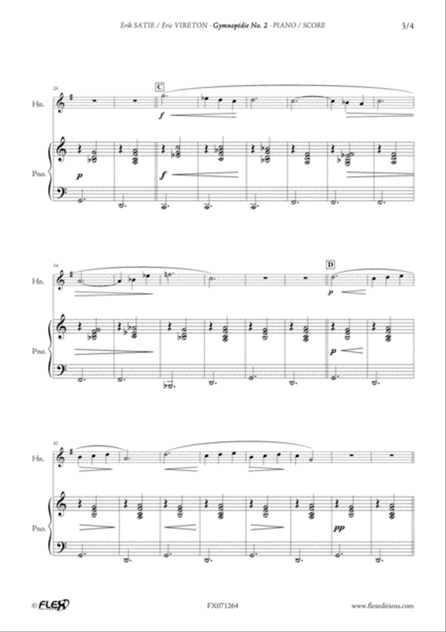 Gymnopedie No. 2 Piano scores gallery preview page 3