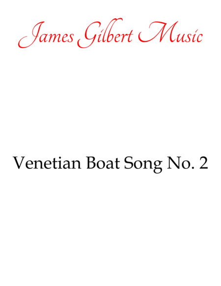 Venetian Boat Song, No. 2 image number null