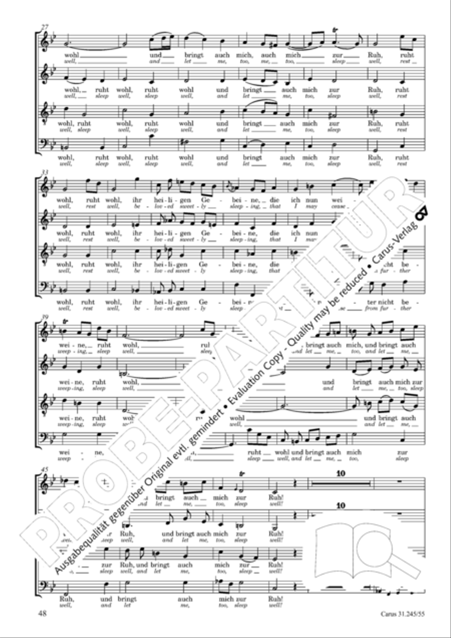 St. John Passion (Johannes-Passion) 4-Part scores gallery preview page 49