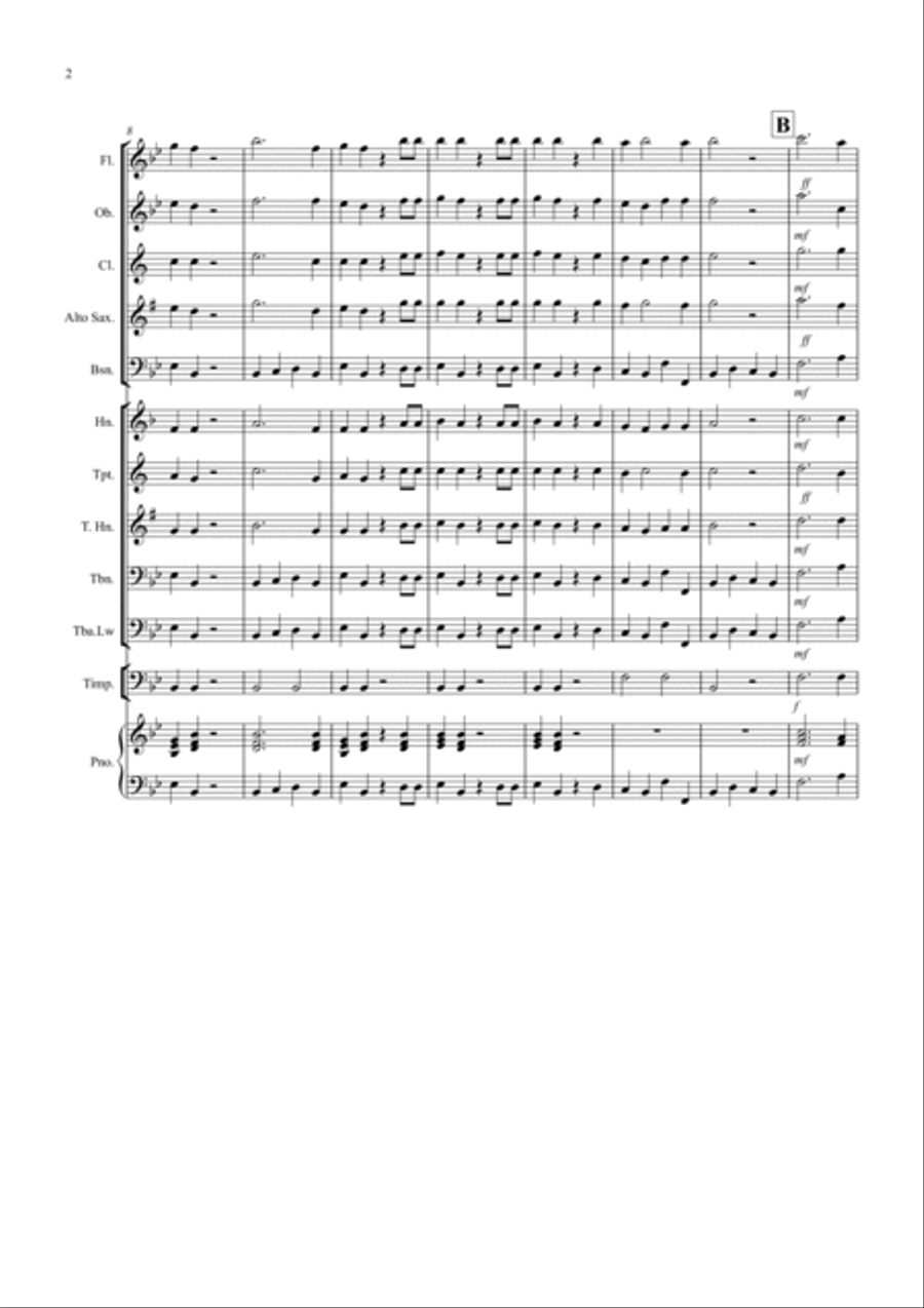 Hallelujah Chorus for School Wind Band - Score Only Concert Band scores gallery preview page 2