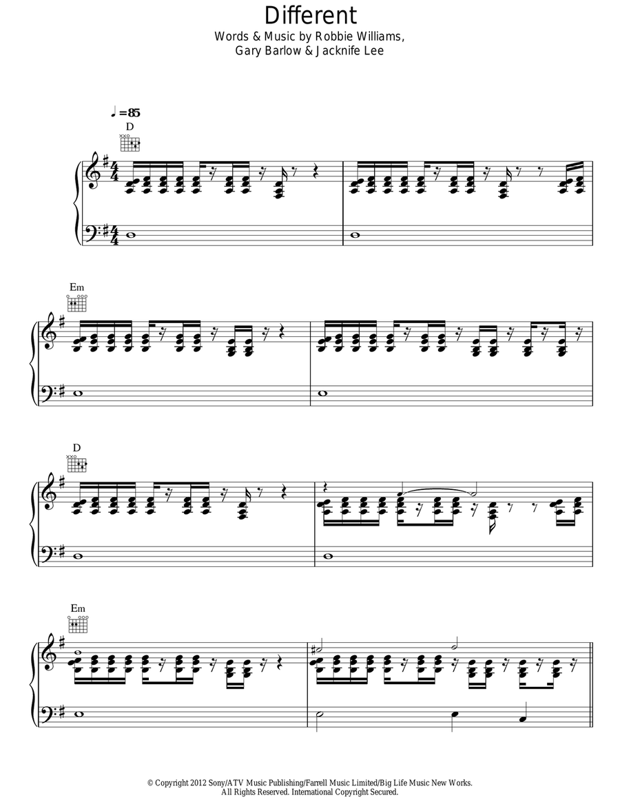 Different Different Acoustic Guitar scores gallery preview page 1