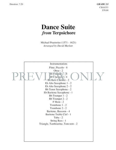 Dance Suite from Terpsichore image number null