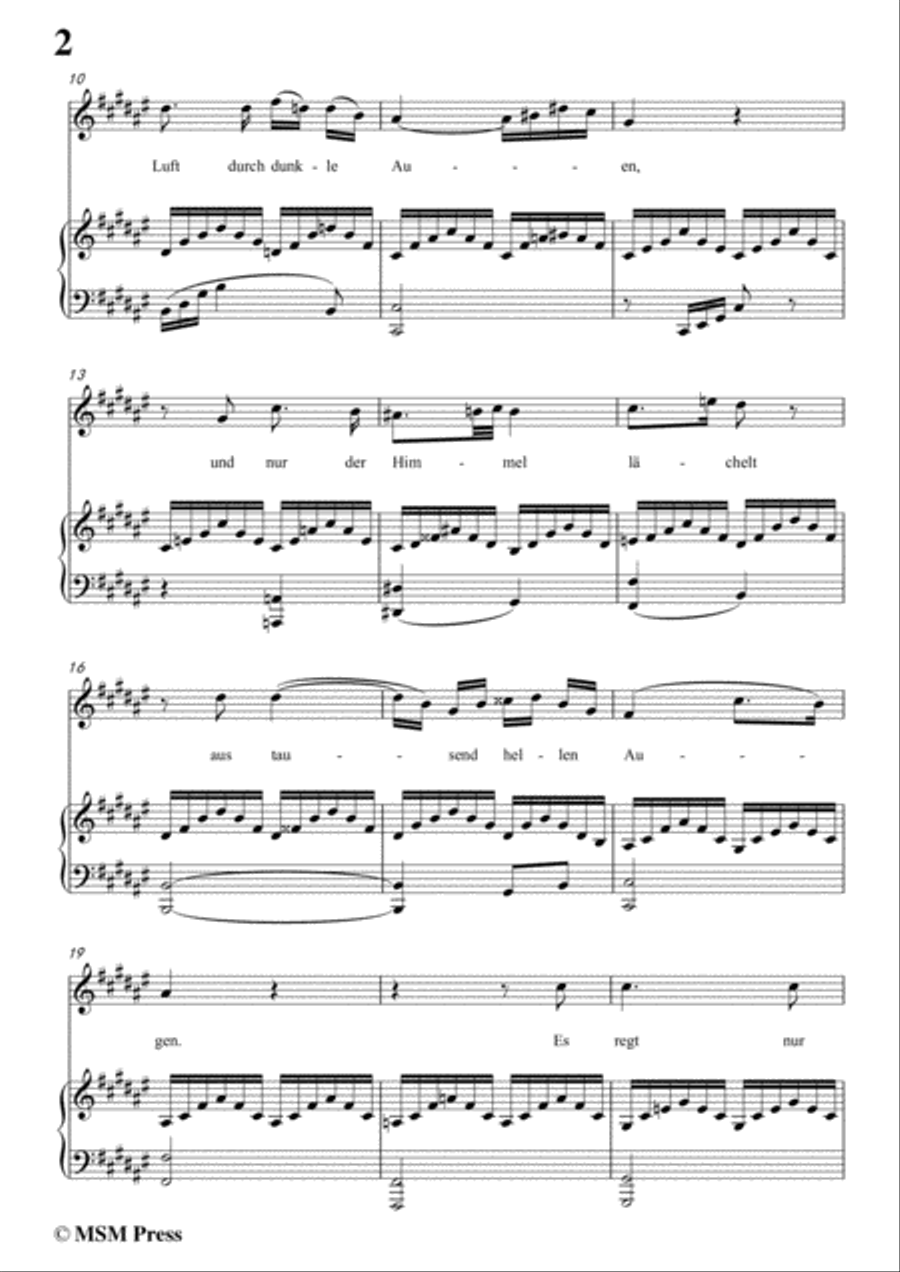 Schubert-Die Gebüsche,in F sharp Major,for Voice&Piano Voice scores gallery preview page 4