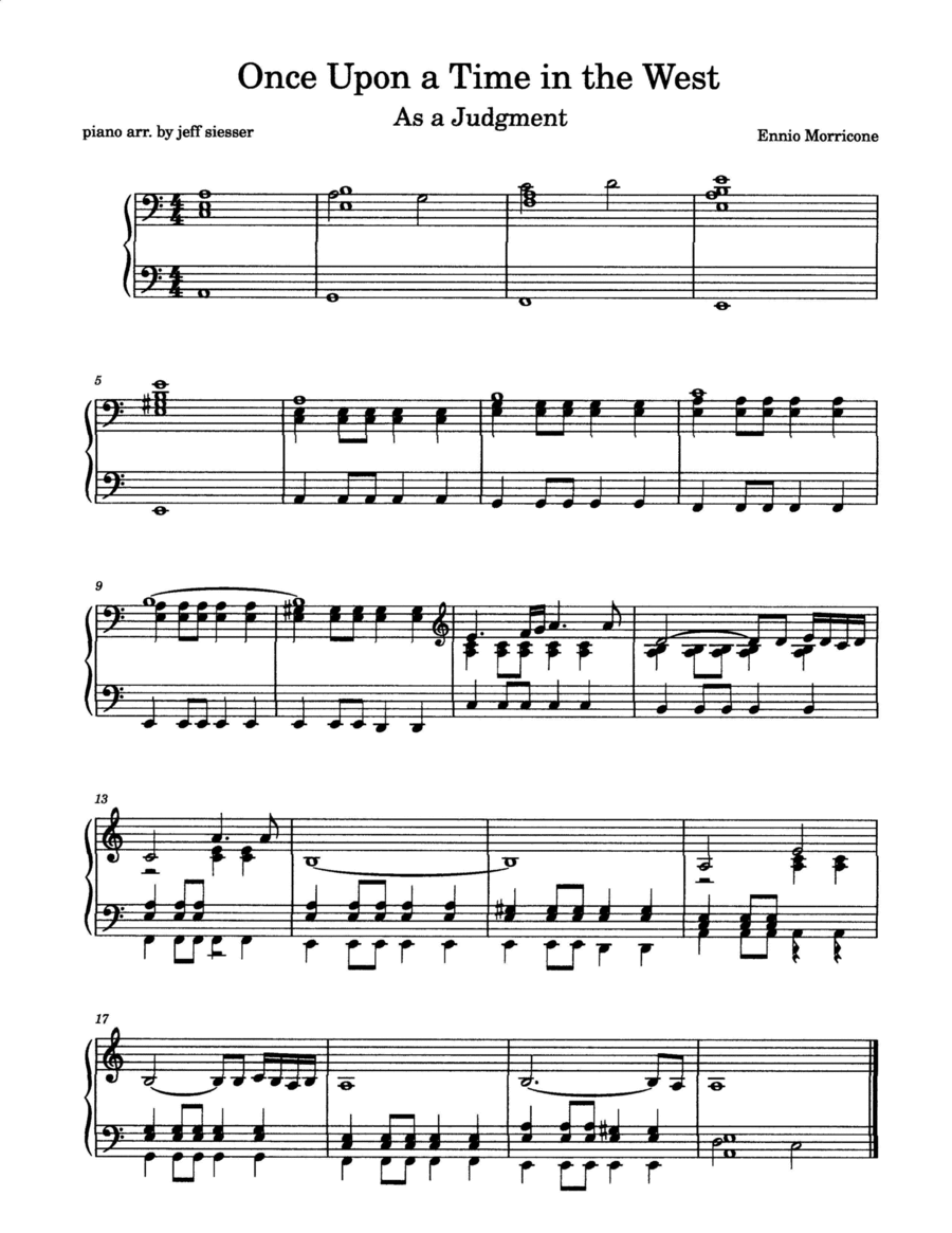 Come Una Sentenza Piano Solo scores gallery preview page 1