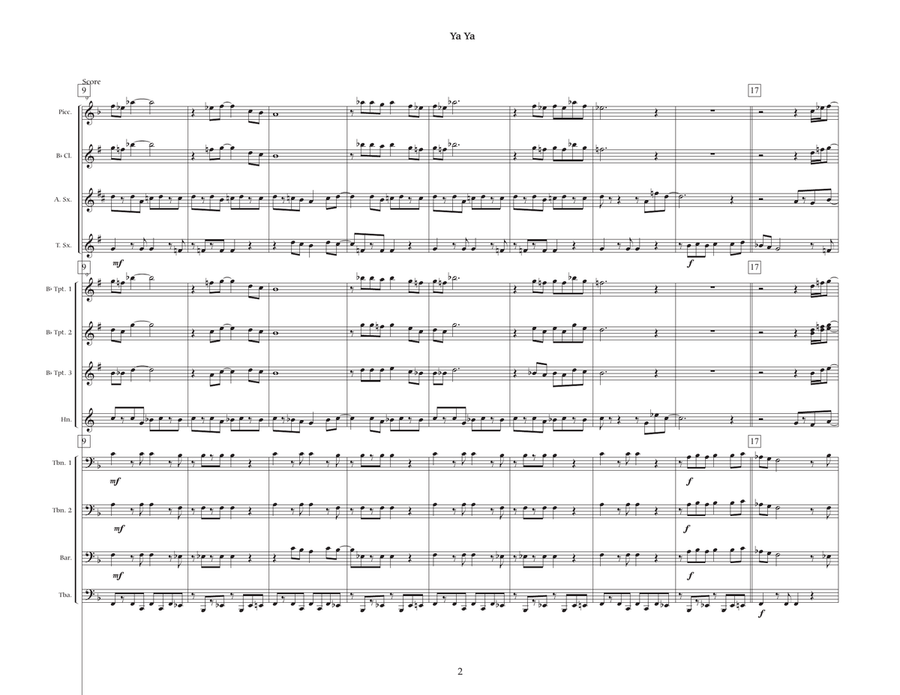 Ya Ya Marching Band scores gallery preview page 2