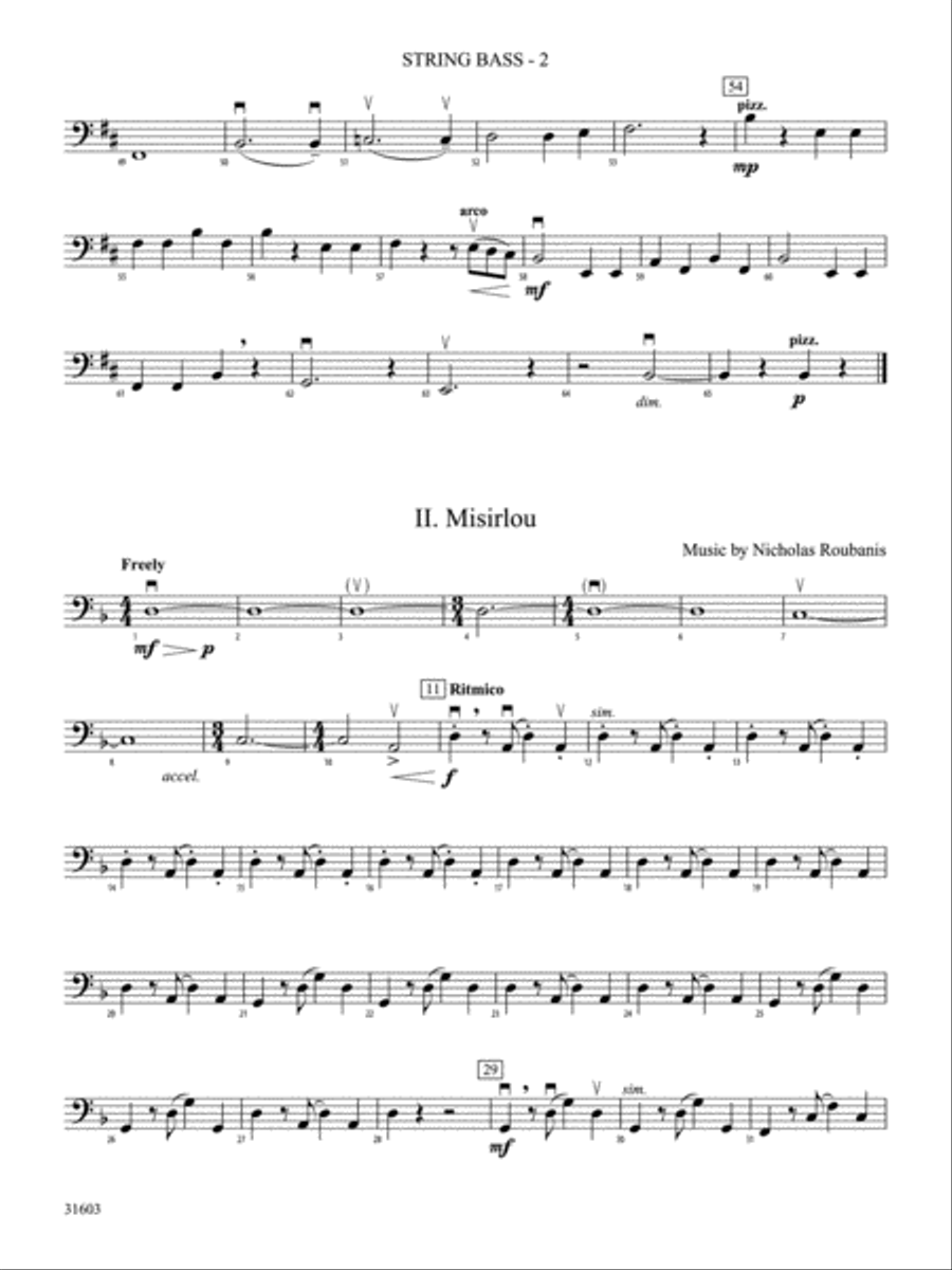Two Folk Dances: String Bass String Orchestra scores gallery preview page 2