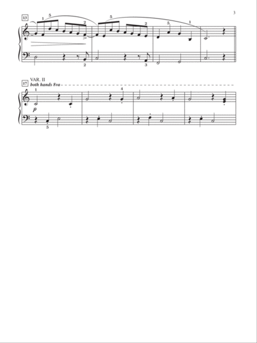 Ah! Vous Dirai-je Maman (Twinkle, Twinkle, Little Star), Variation on Small Ensemble scores gallery preview page 3