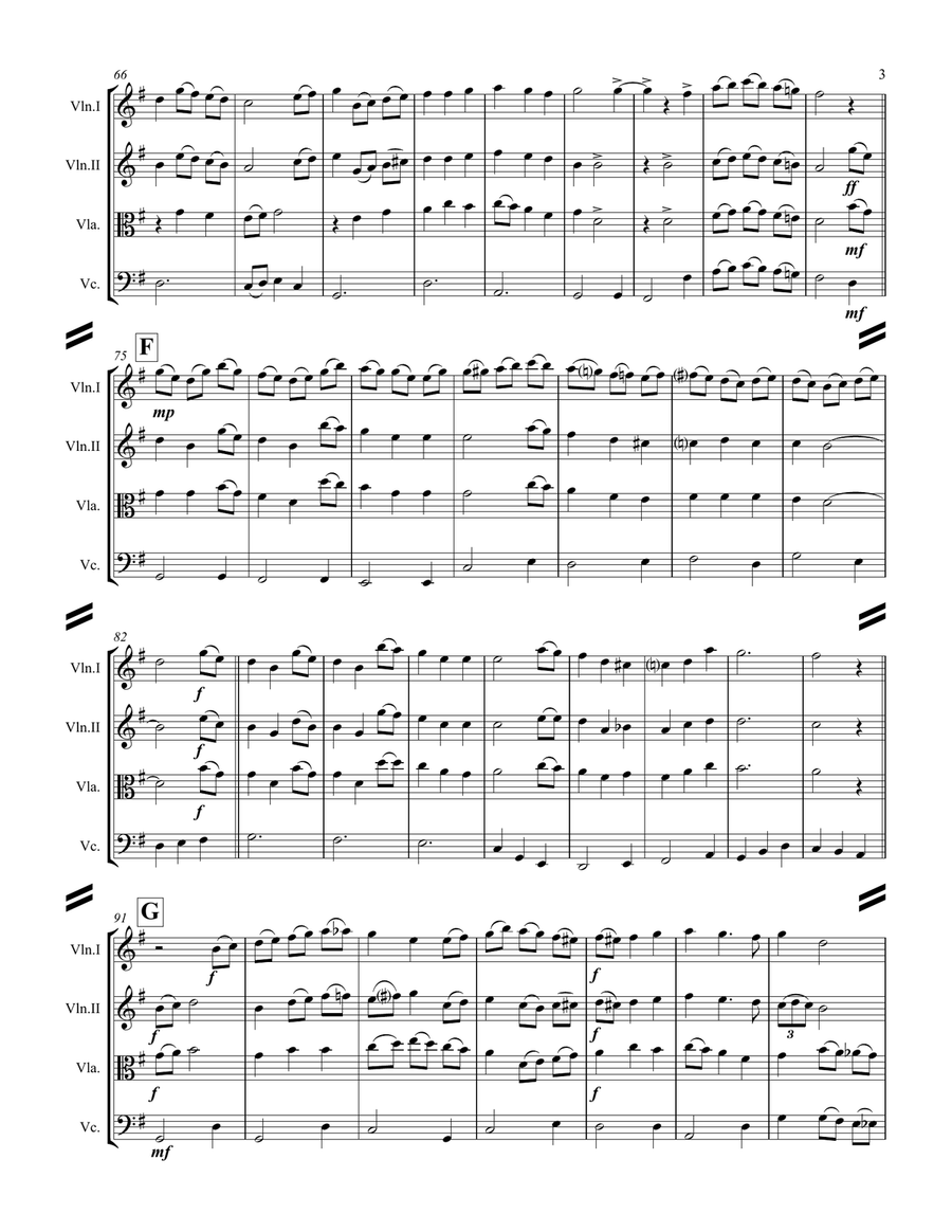 Silver Bells Silver Bells String Quartet scores gallery preview page 4