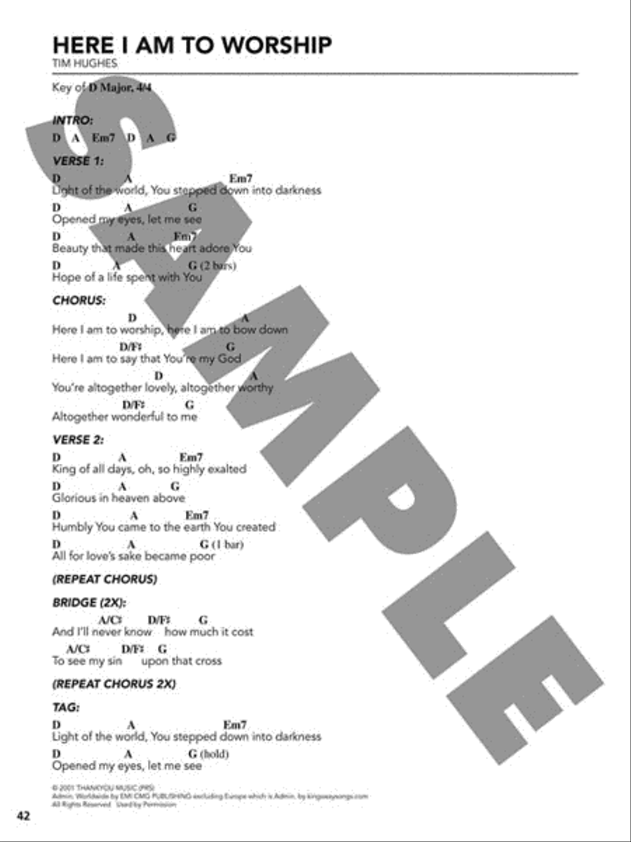 Here I Am to Worship - Vocal Edition Voice scores gallery preview page 5