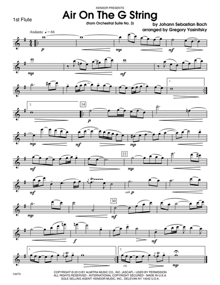 Air On The G String (from Orchestral Suite No. 3) - 1st Flute