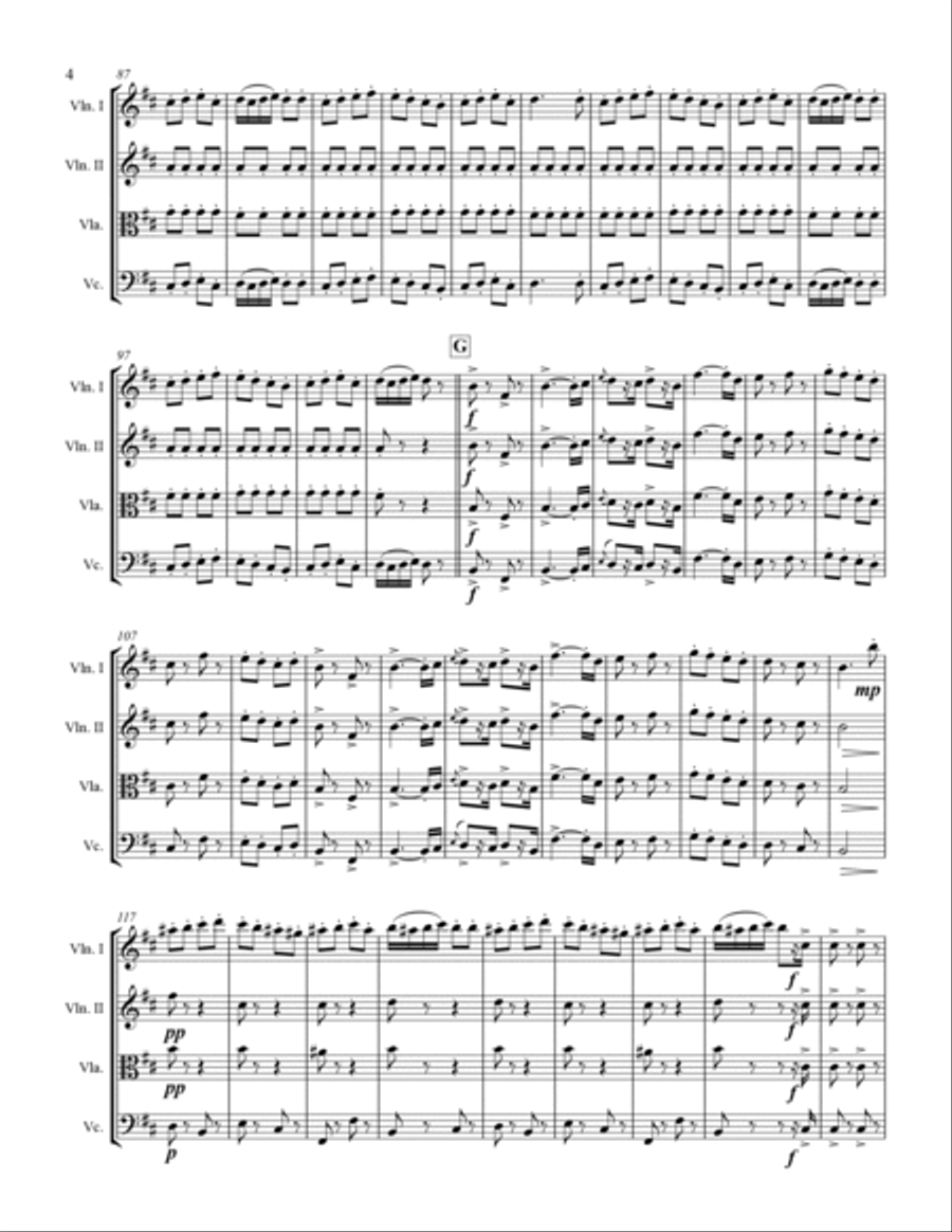 Bizet - Farandole from L'Arlesienne Suite No. II (for String Quartet) Bizet - Farandole from L'Arlesienne Suite No. II (for String Quartet) String Quartet scores gallery preview page 5