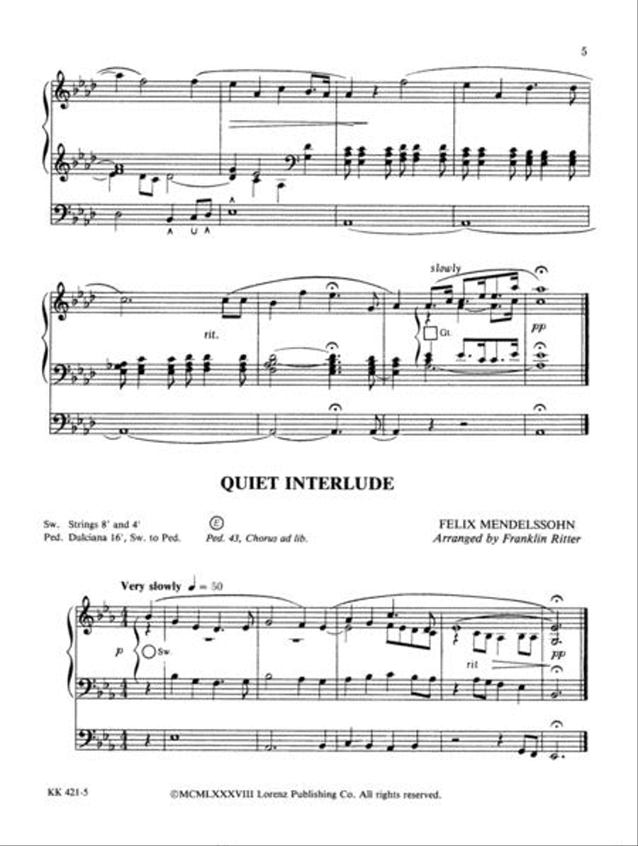 Mendelssohn Made Practical, Vol. 2 Organ Solo scores gallery preview page 5