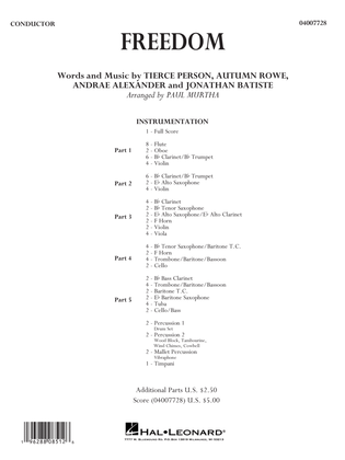 Freedom (arr. Paul Murtha) - Conductor Score (Full Score)