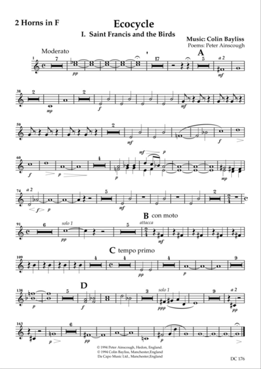 Ecocycle - brass and percussion parts Percussion Ensemble scores gallery preview page 1