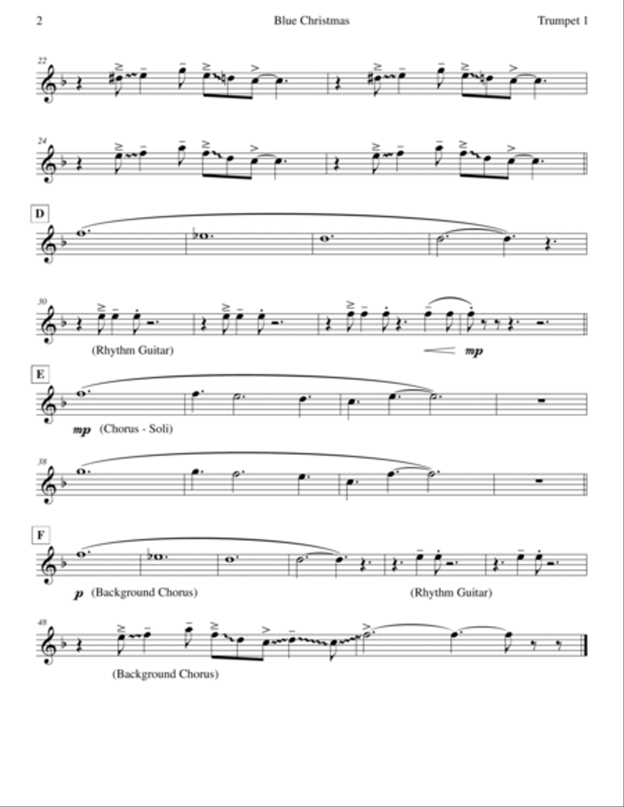 Blue Christmas Brass Quintet scores gallery preview page 5