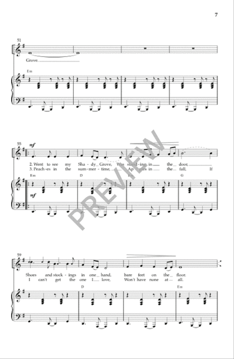 Shady Grove (Vocal Score) SSA scores gallery preview page 8