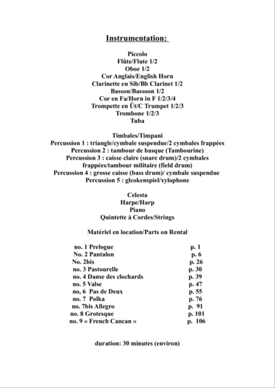 Germaine Tailleferre : Parisiana for orchestra : study score - Score Only Full Orchestra scores gallery preview page 2