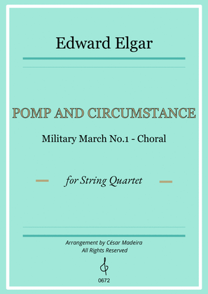Pomp and Circumstance No.1 - String Quartet (Full Score) - Score Only