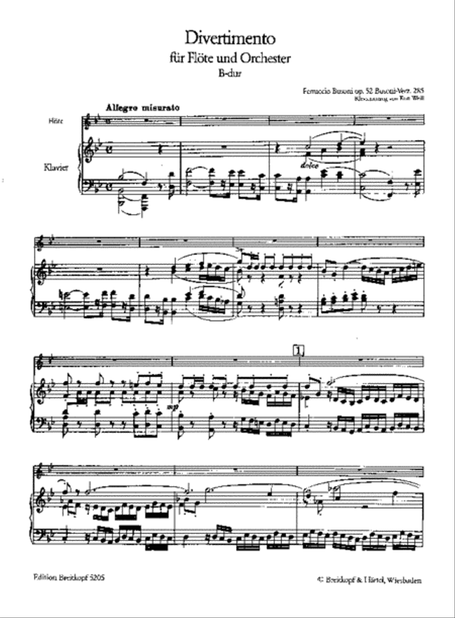 Divertimento in B flat major Op. 52 K 285 Flute Solo scores gallery preview page 2