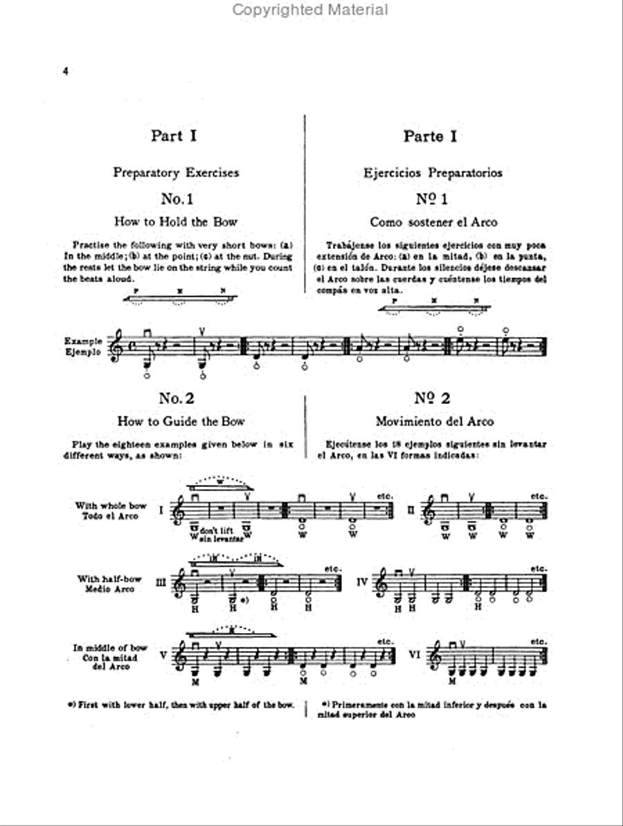 School of Bowing Technics, Op. 2, Parts 1 & 2