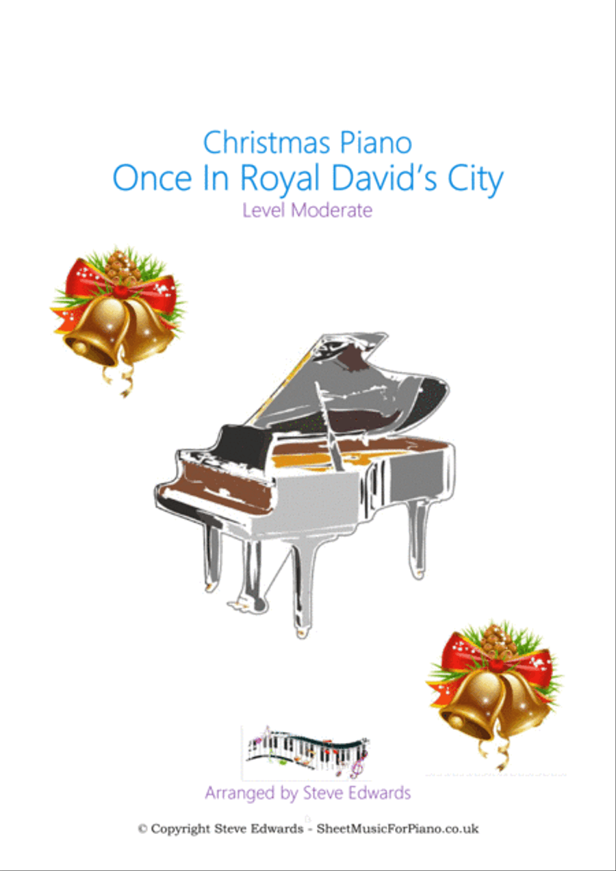Once In Royal David's City - Solo Piano - Moderate