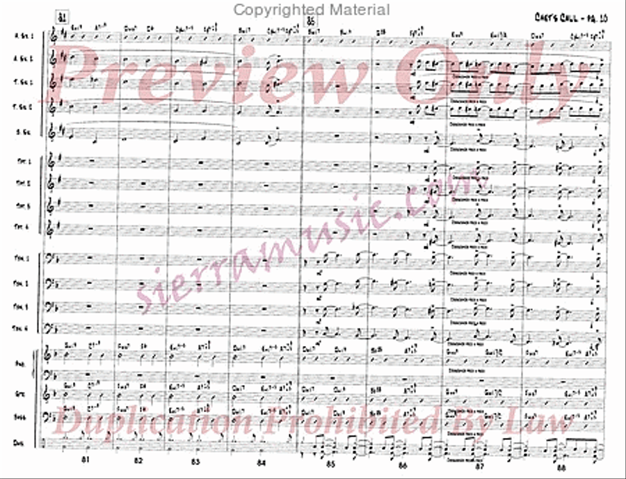 Chet's Call Chet's Call Big Band scores gallery preview page 11