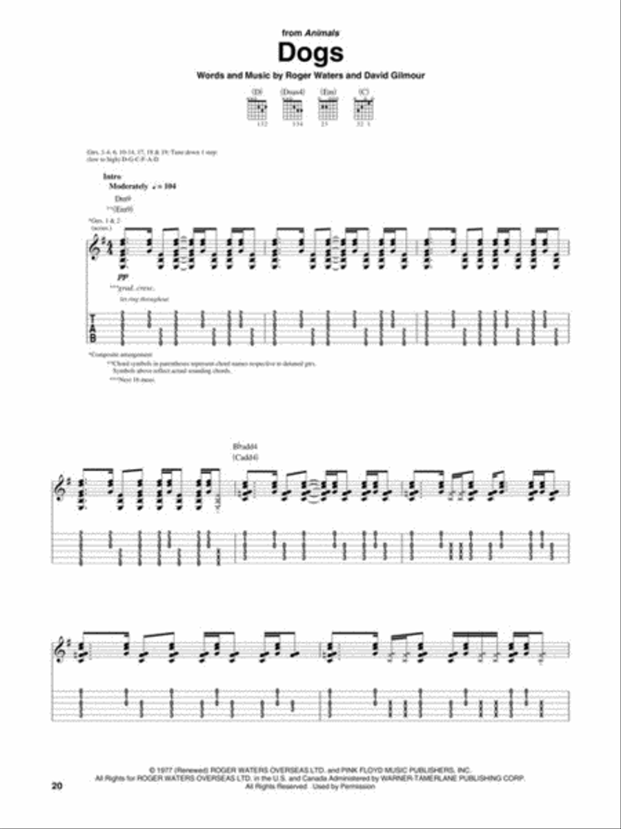 Pink Floyd - Acoustic Guitar Collection Acoustic Guitar scores gallery preview page 6
