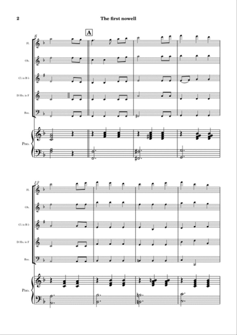 The First nowell Woodwind Quintet scores gallery preview page 2