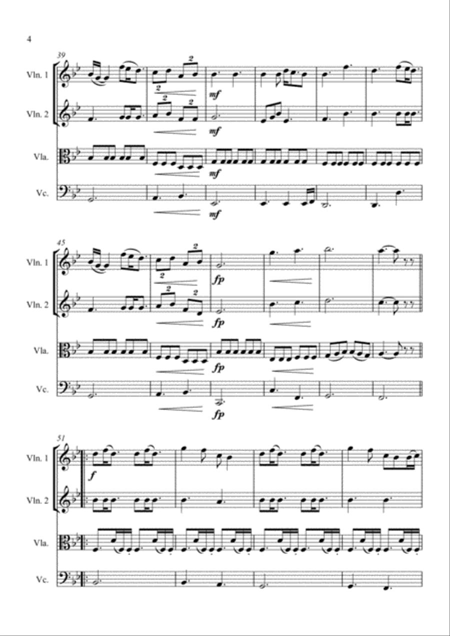 A Thousand Years A Thousand Years String Quartet scores gallery preview page 4