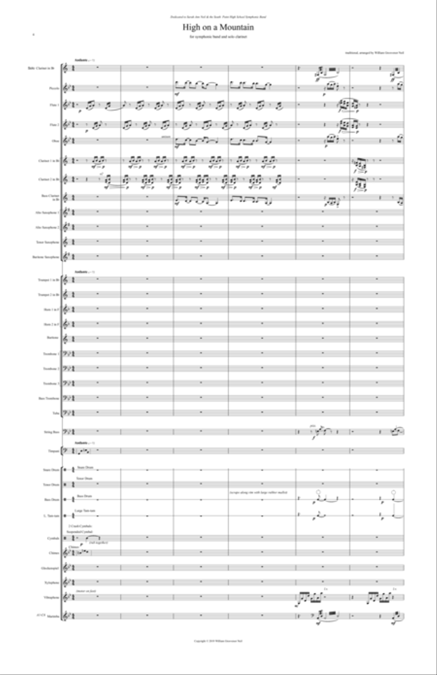 High on a Mountain Concert Band scores gallery preview page 5