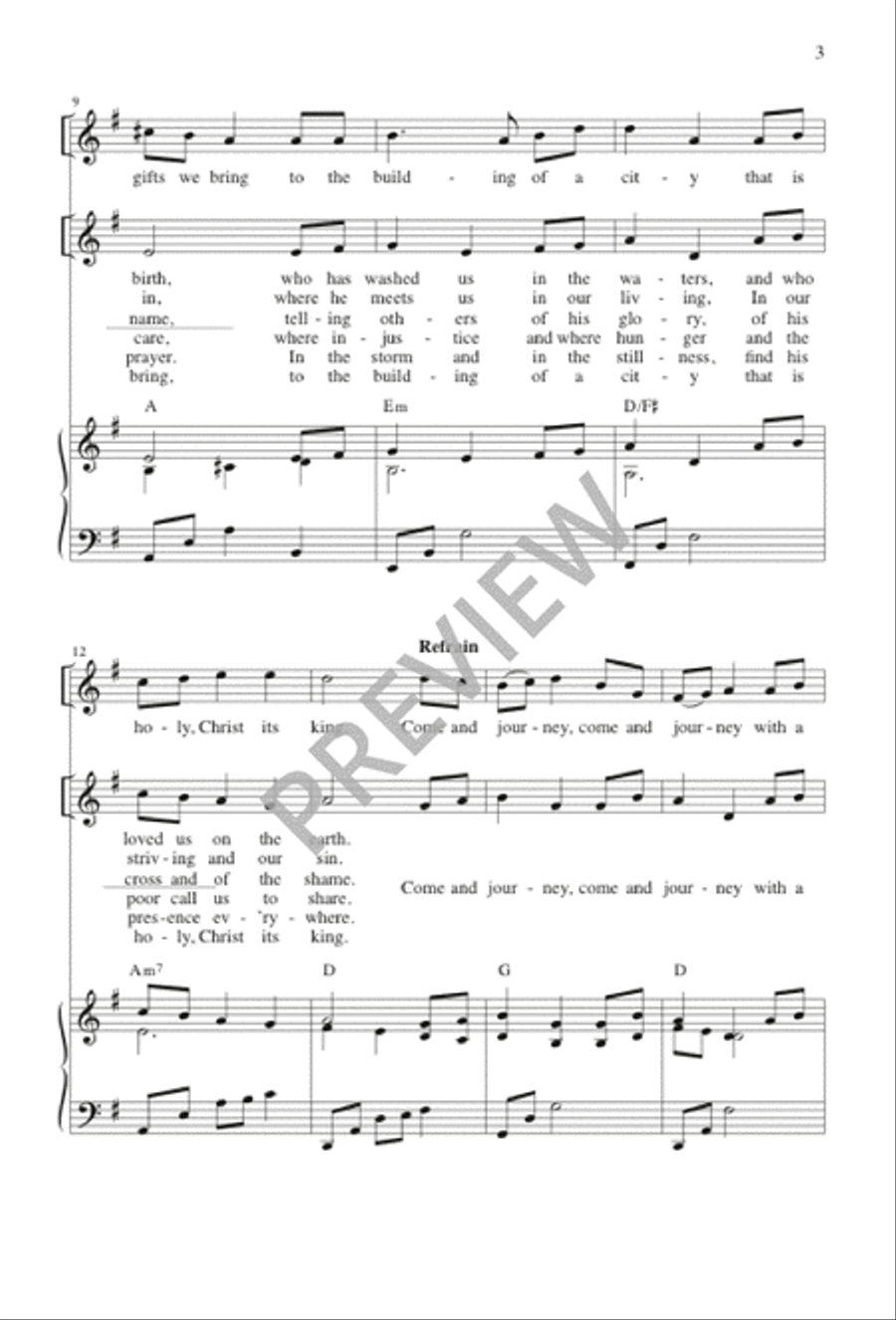Come and Journey with a Savior 4-Part scores gallery preview page 3