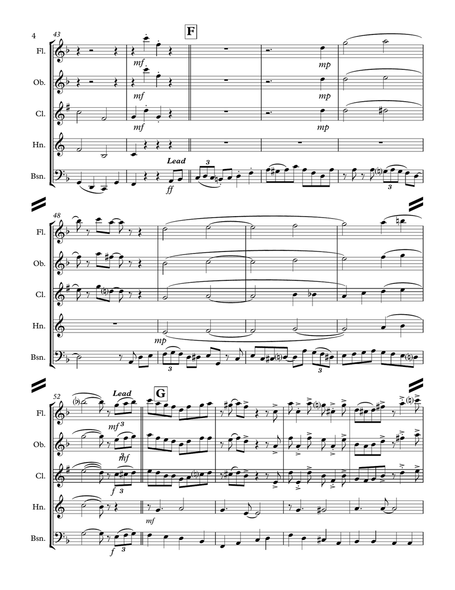 It's Beginning To Look Like Christmas Woodwind Quintet scores gallery preview page 5