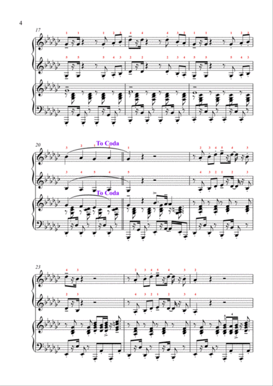 Five-Finger Disco! (Piano Duet - Four Hands) Piano Method scores gallery preview page 4