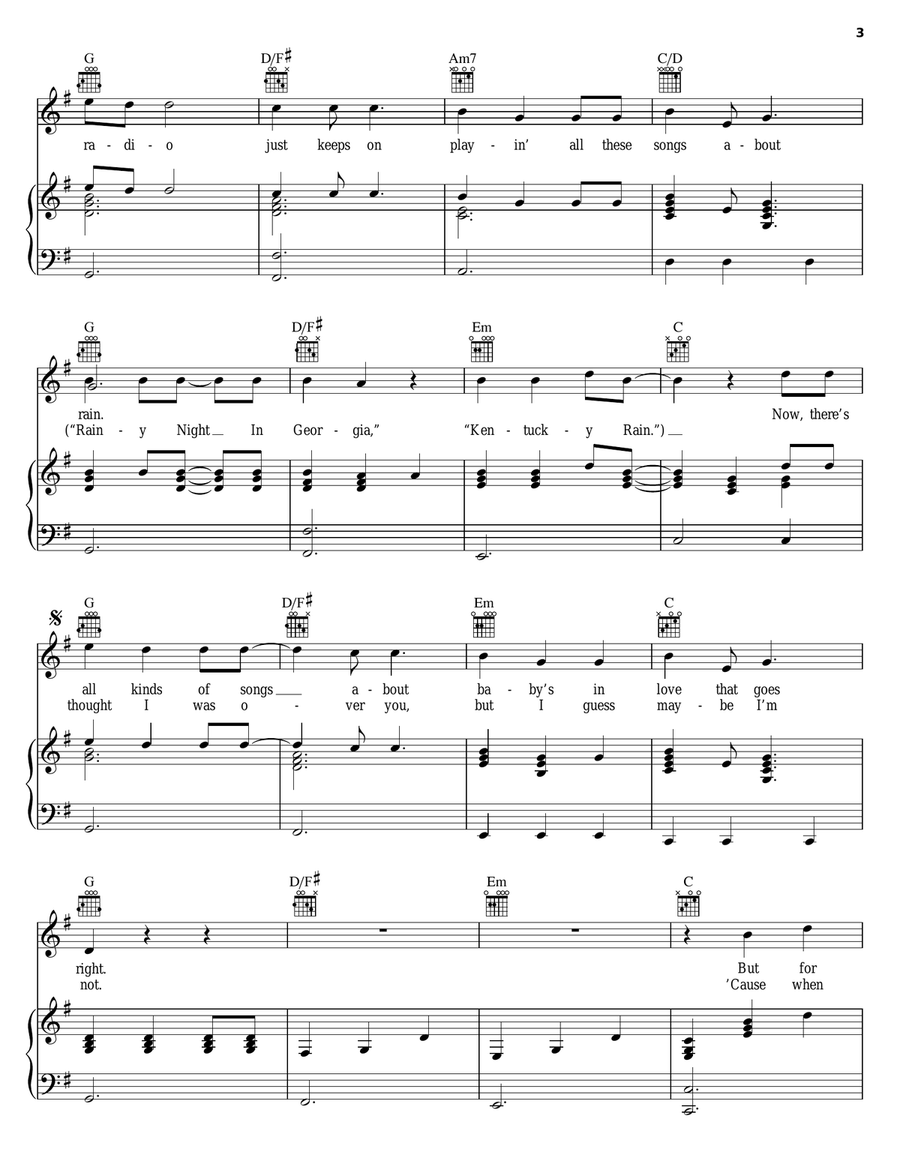 Songs About Rain Guitar scores gallery preview page 3